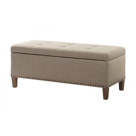 Madison Park Shandra Ii Tufted Top Storage Bench - Natural FUR105-0042